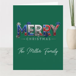 Cartão Natal Familiar Patriótico Personalizado