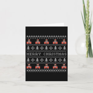 Cartão Natal Feio Vermelho Santa Chapéu Francês Bulldog X