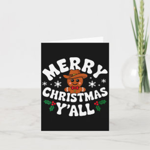Cartão Natal Feliz às Mulheres Gingerbread Cowboy Como