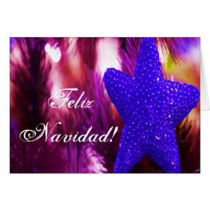 Cartão Natal Feliz Navidad Blue Star III