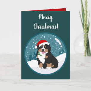 Cartão Natal Feriado Bernese Mountain Dog