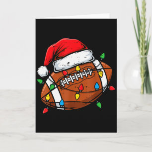 Cartão Natal Futebol Americano Papai Noel Engraçado Xmas