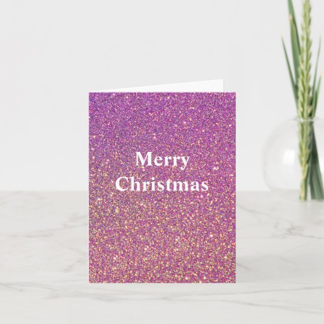Cartão Natal Glitter Feliz (Frente)