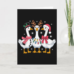 Cartão Natal Goosemas Luzes de Natal Ganso Bobo Luzes de