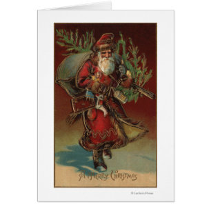 Cartão Natal GreetingSanta com presentes # 2