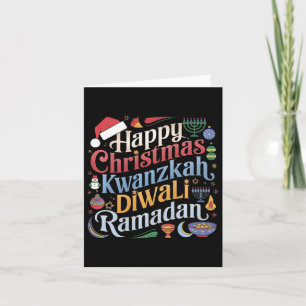 Cartão Natal Hanukkah Kwanzaa Diwali Ramadan