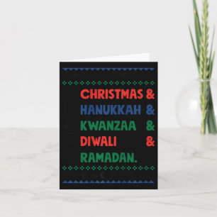 Cartão Natal Hanukkah Kwanzaa Diwali Ramadan Funny Ug