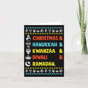 Cartão Natal Hanukkah Kwanzaa Diwali Ramadan Funny Ug
