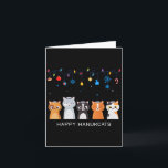 Cartão Natal Hanukkah Menorah Store Ugly Hanukkah Swe<br><div class="desc">Natal Hanukkah Menorah Loja Ugly Hanukkah Sweater Cat Chanukah Feliz Hanukcat Judeu</div>