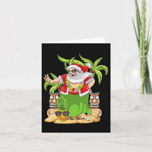 Cartão Natal Havaiano Mele Kalikimaka Hula Dance Sant