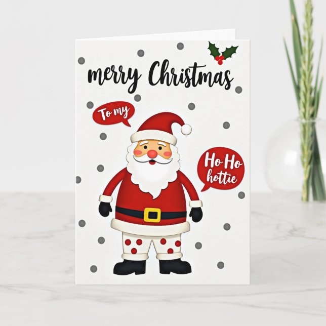 Cartão Natal Ho Ho Sedução de Natal (Frente)