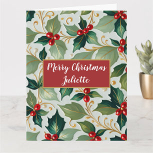 Cartão Natal Holly