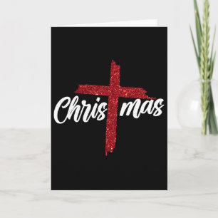 Cartão Natal Jesus Cruza a fé religiosa cristã Xm
