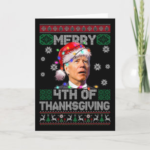 Cartão Natal Joe Biden Feliz 4º de Ação de Graças Camisa 
