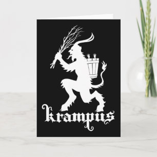 Cartão Natal Krampus Assustador Xmas Horror Oculto Feriad