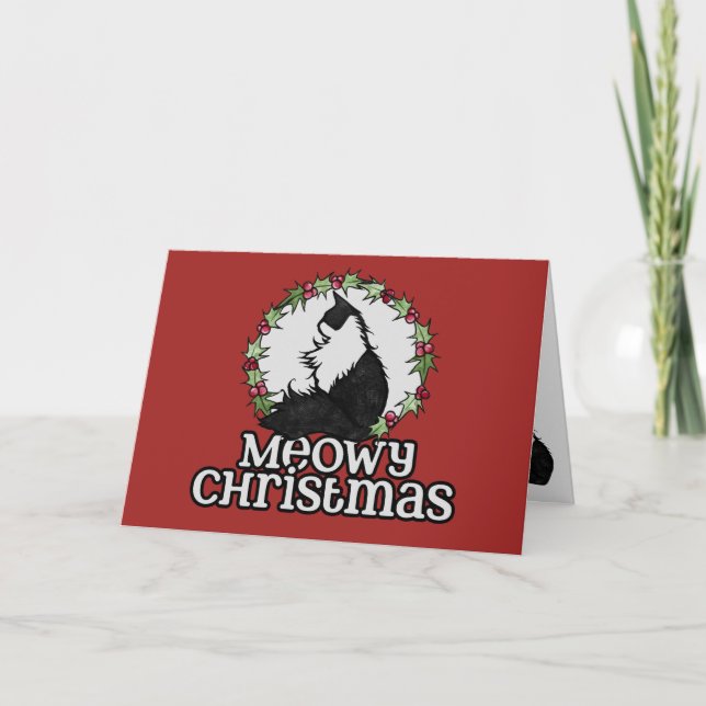 Cartão Natal Meowy (Frente)