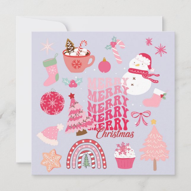 Cartão Natal moderno (Frente)