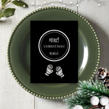 Natal Moderno Preto e Branco Personalizado