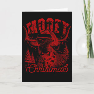 Cartão Natal Mooey Vaca Ocidental das Terras Altas do San