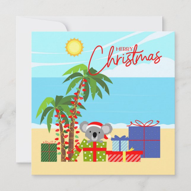 Cartão Natal na Austrália (Frente)