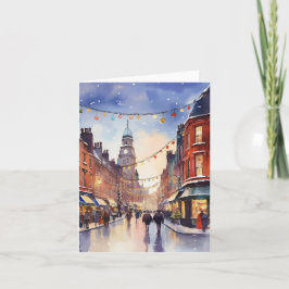Cartão Natal na Dublin Watercolor