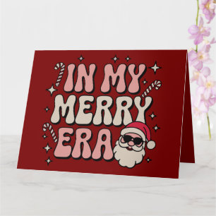 Cartão Natal na Minha Alegre Era Fofo Groovy Xmas
