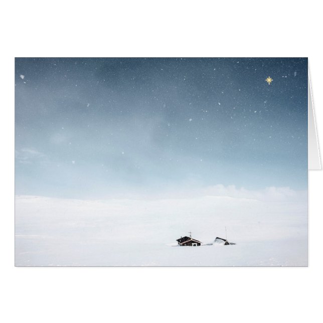 Cartão Natal Na Noruega (Frente horizontal)