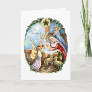 Cartão Natal Natividade Médio século