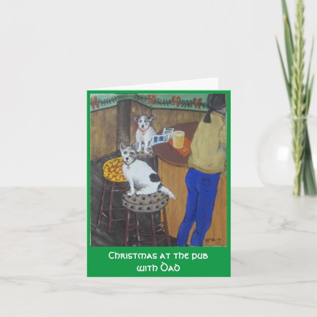 Cartão Natal no bar com Pai (Frente)