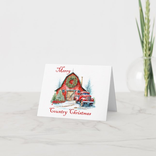 Cartão Natal no Campo (Frente)