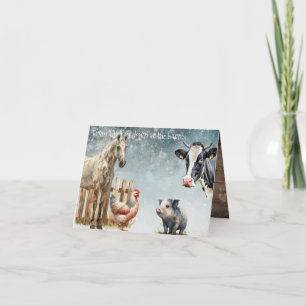 Cartão "Natal no celeiro" Personalizável