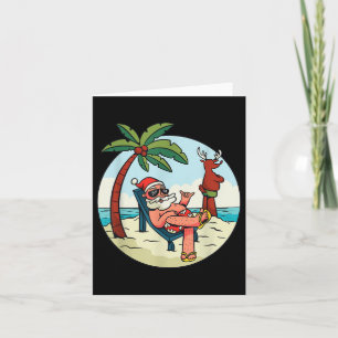 Cartão Natal No Natal Da Praia Em Julho