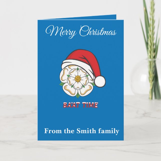 Cartão Natal no Tempo de Yorkshire (Frente)