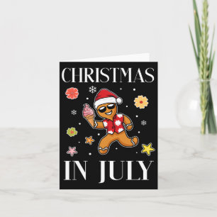 Cartão Natal No Verão De Gingercake Man Sorvete