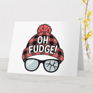 Cartão Natal Oh Fudge Xmas Férias Engraçadas