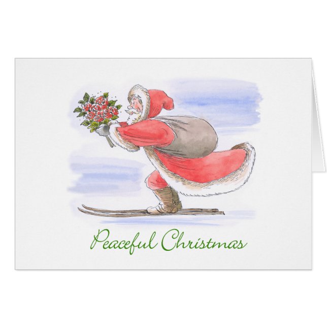 Cartão Natal pacífico (Frente Horizontal)