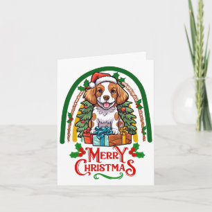 Cartão Natal para o cão-de-Bretanha