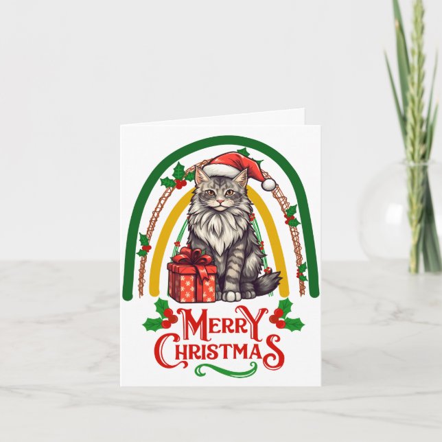 Cartão Natal para o gato-do-mato (Frente)