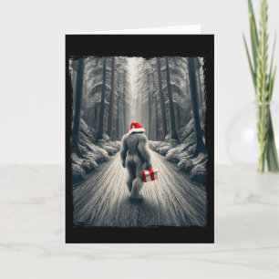 Cartão Natal Pé Grande Natal Sasquatch Acredite 