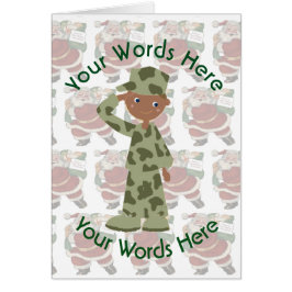 Cartão Natal Personalizado do Soldado Negro