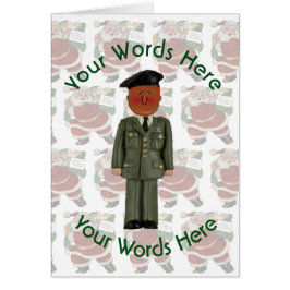 Cartão Natal Personalizado do Soldado Negro Brinquedo