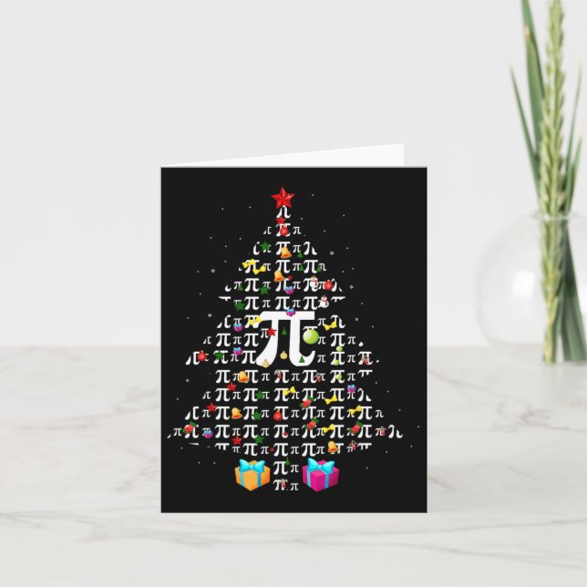 Cartão Natal Pi Engraçado Matemática Pi Dia Natal Tr (Frente)