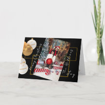 Natal Preto Dourado Personalizado com Foto