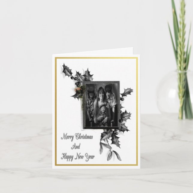 Cartão Natal Preto E Branco (Frente)