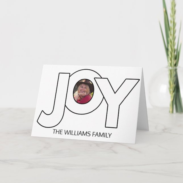 Cartão Natal preto e branco (Frente)