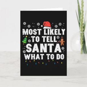 Cartão Natal Provavelmente Diz a Papai Noel o Que Fazer X