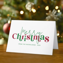Natal Retrô Caprichoso com Nome da Família