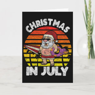 Cartão Natal Retrô em Julho