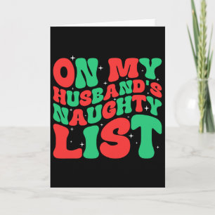Cartão Natal Retro na Lista Travessa do Meu Marido
