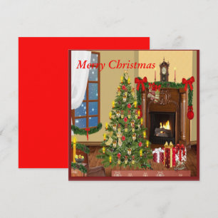 Cartão Natal Retroativo com presentes em árvore na Larei